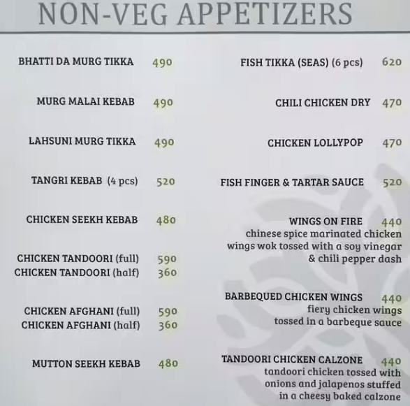 meera bistro meerut menu